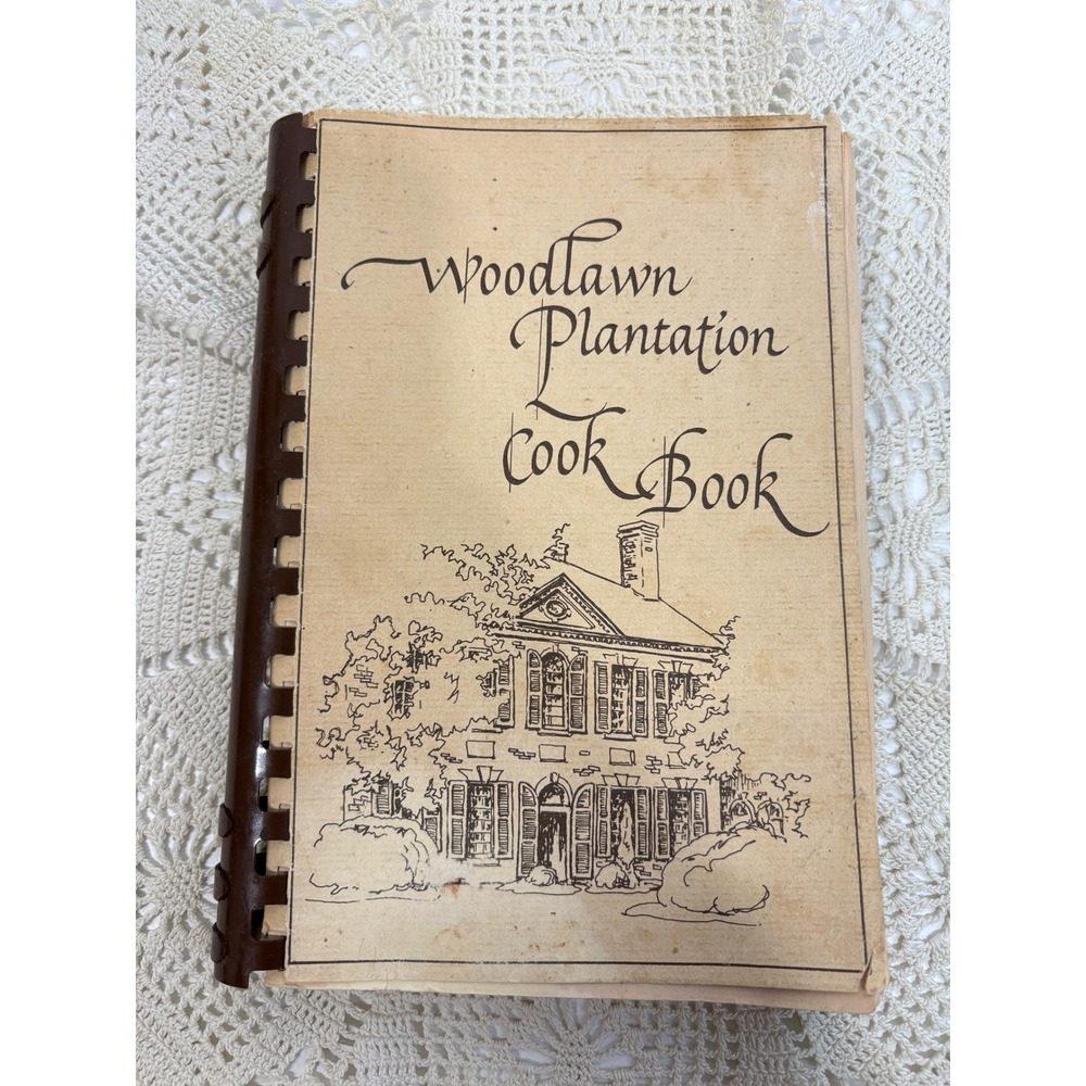 Vintage Woodlawn Plantation Cook Book 1980 Signed Nancy Hirst Pope-Leighey House